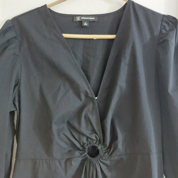 I.N.C. INTERNATIONAL CONCEPTS Women's V-Neck Puff-Sleeve Mini Dress MEDIUM - Picture 14 of 14